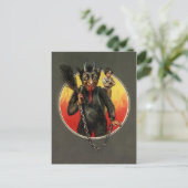 ヴィンテージのクリスマス悪魔クランプス ポストカード (スタンド正面)