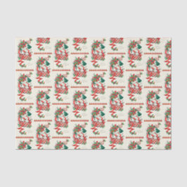 ヴィンテージのクリスマス猫の休日のパーティのティッシュ 薄葉紙