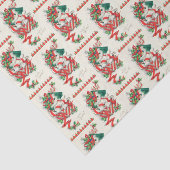 ヴィンテージのクリスマス猫の休日のパーティのティッシュ 薄葉紙 (詳細)