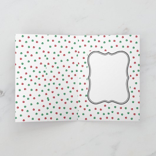 ヴィンテージのクリスマス猫の休日カード シーズンカード (内部)