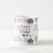 ヴィンテージのクリスマス表現の配信 コーヒーマグカップ (中央)