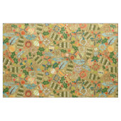 ヴィンテージのクリスマス金ゴールド ファブリック (ファットクウォーター)