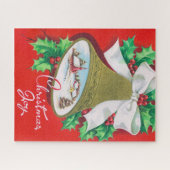 ヴィンテージのクリスマス鐘お祝い家族のパズル ジグソーパズル (横)