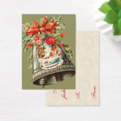 ヴィンテージのクリスマス鐘のギフトのラベル (デスク)