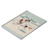 ヴィンテージのクリスマス雪の子供たち ノートブック (左側)