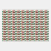 ヴィンテージのクリスマス雪 ラッピングペーパーシート (正面2)