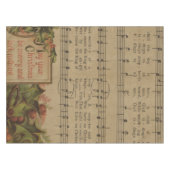 ヴィンテージのクリスマス音楽シートの休日 テーブルクロス (正面(横))