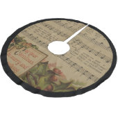 ヴィンテージのクリスマス音楽シートの休日 ブラッシュドポリエステルツリースカート (アングル)