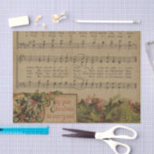 ヴィンテージのクリスマス音楽シートの休日 薄葉紙 (クラフト)
