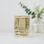 ヴィンテージのクリスマス1902年 名刺 (スタンド正面)