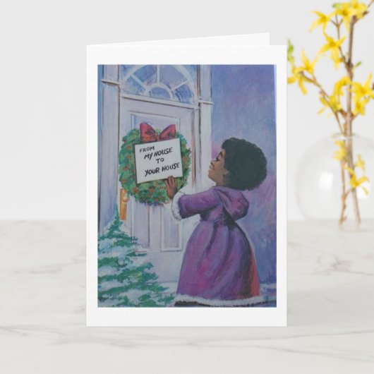 ヴィンテージのクリスマス-あなたのへの私の家、 カード (黄色い花)