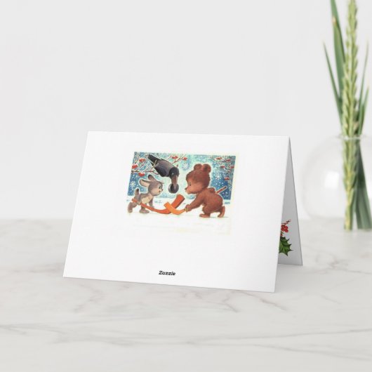 ヴィンテージのクリスマス、アイスホッケーのAのゲーム シーズンカード (裏面)