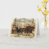 ヴィンテージのクリスマス カード (黄色い花)