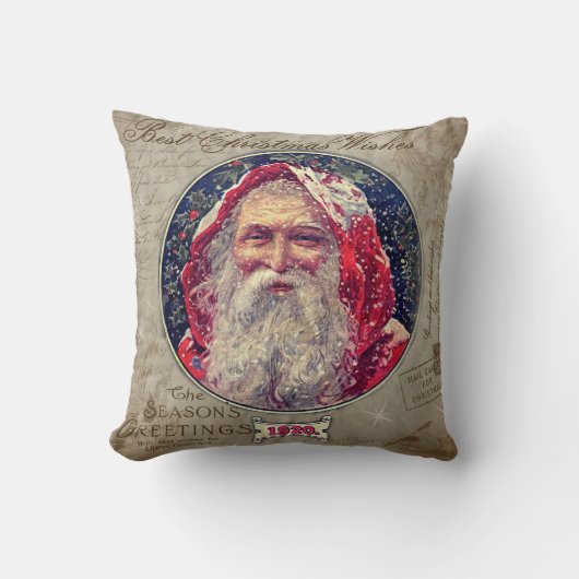 ヴィンテージのクリスマス クッション (正面)