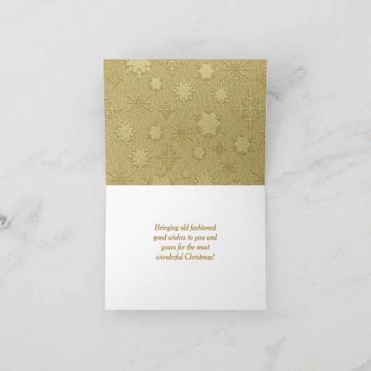 ヴィンテージのクリスマス シーズンカード (内部)