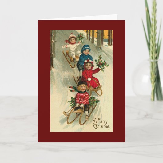 ヴィンテージのクリスマス シーズンカード (正面)