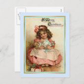 ヴィンテージのクリスマス シーズンポストカード (正面/裏面)