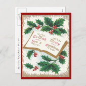 ヴィンテージのクリスマス シーズンポストカード (正面/裏面)