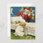 ヴィンテージのクリスマス シーズンポストカード (正面/裏面)