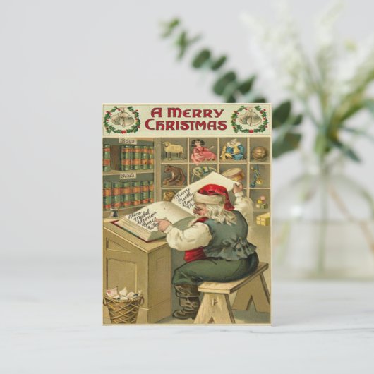 ヴィンテージのクリスマス シーズンポストカード (スタンド正面)