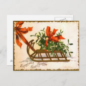 ヴィンテージのクリスマス シーズンポストカード (正面/裏面)