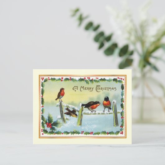 ヴィンテージのクリスマス シーズンポストカード (スタンド正面)