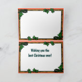 ヴィンテージのクリスマス、スキー競争の勝者、金ゴールド シーズンカード (内部)