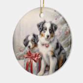 ヴィンテージのクリスマス セラミックオーナメント (左)