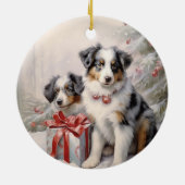 ヴィンテージのクリスマス セラミックオーナメント (裏面)