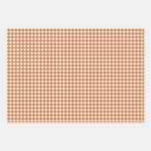 ヴィンテージのクリスマス、トナカイ、格子状、雪片。 ラッピングペーパーシート (正面2)