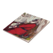 ヴィンテージのクリスマス、トーマス・ナストのサンタクロースのピアノ タイル (側面)