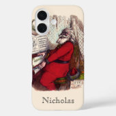 ヴィンテージのクリスマス、トーマス・ナストのサンタクロースのピアノ Case-Mate iPhoneケース (裏面)