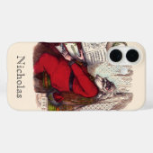 ヴィンテージのクリスマス、トーマス・ナストのサンタクロースのピアノ Case-Mate iPhoneケース (裏面 (横))