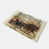 ヴィンテージのクリスマス ドアマット (アングル)