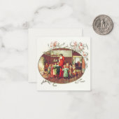 ヴィンテージのクリスマス/ホリデーシーズンおめでとう ノートカード (正面/裏面インサイチュ)