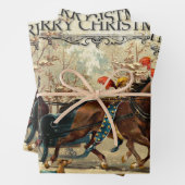 ヴィンテージのクリスマス ラッピングペーパーシート (インサイチュ)