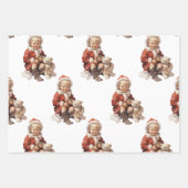 ヴィンテージのクリスマス ラッピングペーパーシート (正面3)