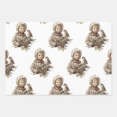 ヴィンテージのクリスマス ラッピングペーパーシート (正面)