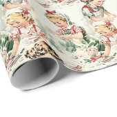 ヴィンテージのクリスマス ラッピングペーパー (ロールコーナー)