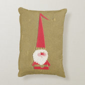 ヴィンテージのクリスマス、金ゴールドのサンタクロースのかわいい格言 アクセントクッション (裏面(縦))