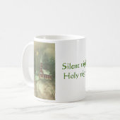 ヴィンテージのクリスマス-静かな夜神聖な夜、 コーヒーマグカップ (正面左)