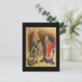 ヴィンテージのクリスマスSint Nicolaas シーズンポストカード (スタンド正面)