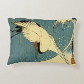 ヴィンテージのクレーンおよび波 アクセントクッション (裏面)