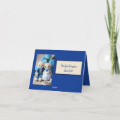 ヴィンテージのクロシェ独身のトの座席 サンキューカード (裏面)