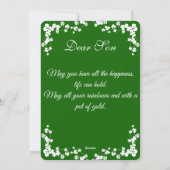 ヴィンテージのクローバー セントパトリックデーの息子/孫 フォト シーズンカード (裏面)