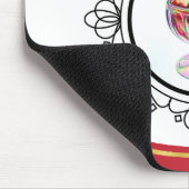 ヴィンテージのグラスに入ったアイスクリームのサンデー マウスパッド (コーナー)