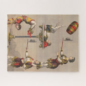 ヴィンテージのグラフィックプリントアクロバティック行為。 ジグソーパズル (横)