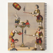 ヴィンテージのグラフィックプリントアクロバティック行為。 ノートブック (裏面)