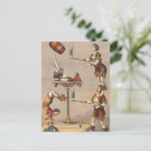 ヴィンテージのグラフィックプリントアクロバティック行為。 ポストカード (スタンド正面)