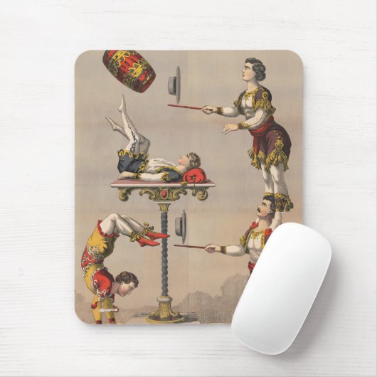 ヴィンテージのグラフィックプリントアクロバティック行為。 マウスパッド (マウス)